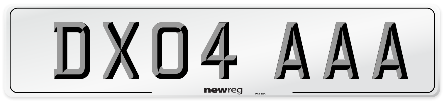 DX04 AAA Number Plate from New Reg